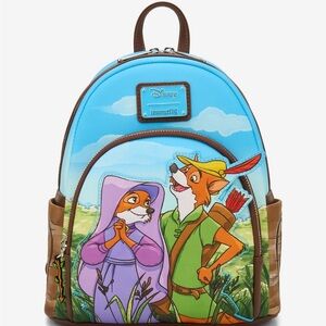 Loungefly Disney Robin Hood & Maid Marian Sky Mini Backpack.